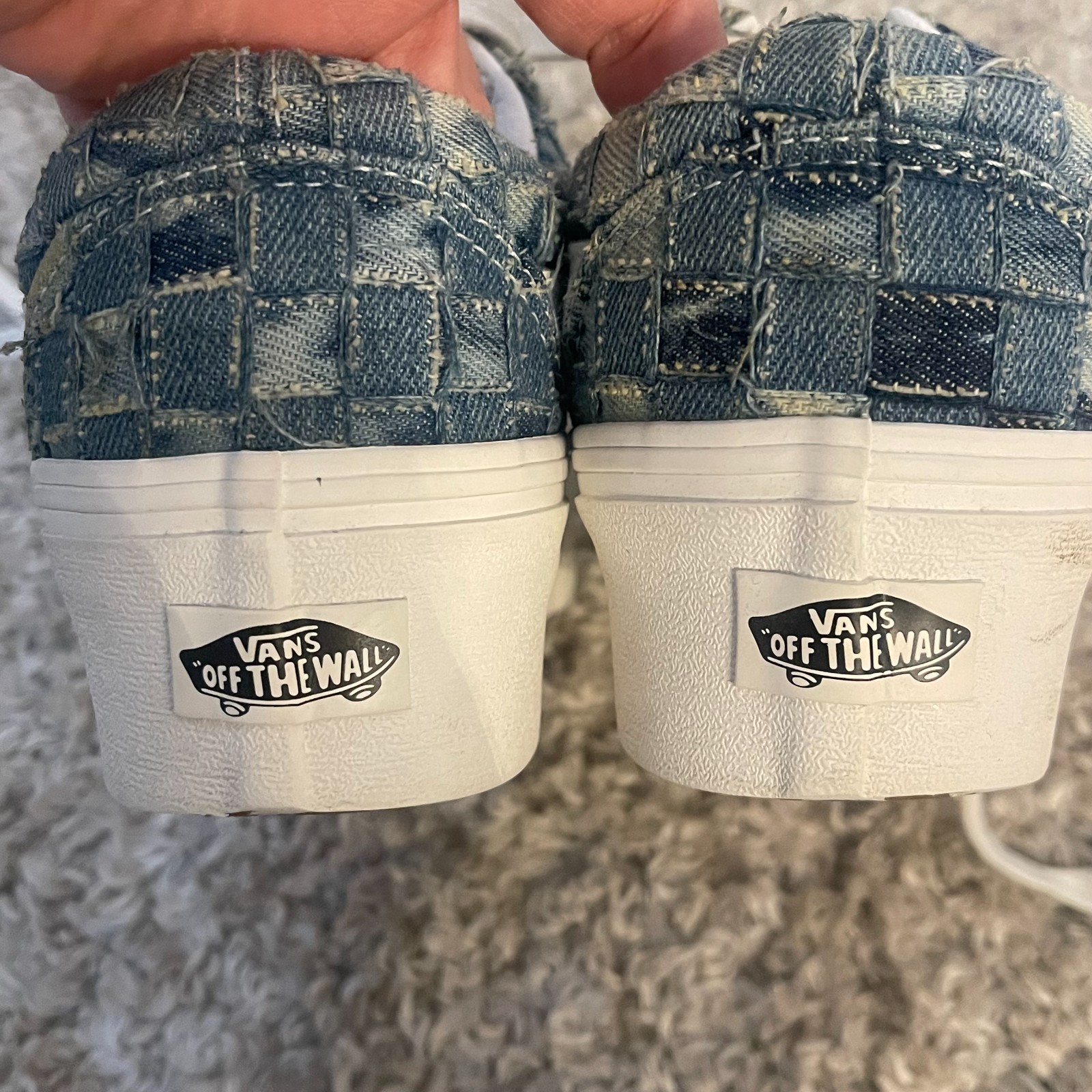 Vans Old Skool Platform Denim Patchwork Blue Whit… - image 8