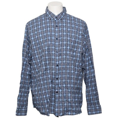Westbury Premium, Flanellhemd, Größe: 45/46, Blau/Grau, Baumwolle, Karo #IHE