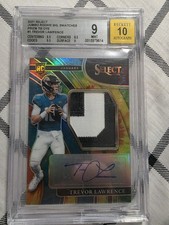 🔥 Trevor Lawrence 2021 Panini Select Tie-Dye RPA Auto /25 JAGS BGS 9 Pop 1 🔥