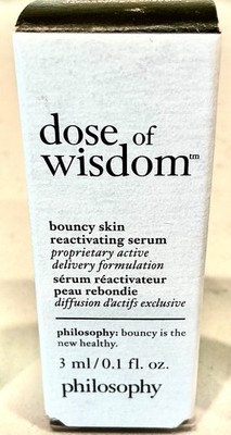 Philosophy Dose of Wisdom Bouncy Skin Reactivating Serum 0. 1 fl oz/3ml travel s