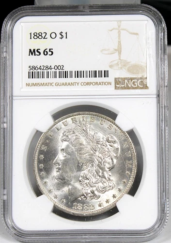 1882 O Morgan Silver Dollar - NGC Certified MS65 White !!