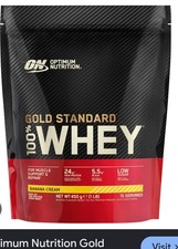 Optimum Nutrition Gold Standard 100% Whey 450g Banana Cream New Date 02/28