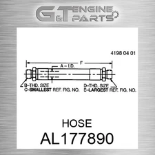 AL177890 HOSE fits JOHN DEERE (Surplus Open Box)