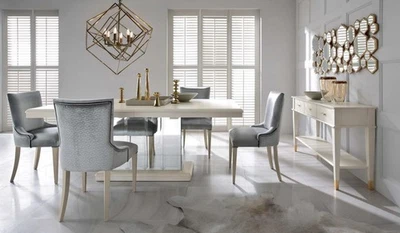 Tisch Säulen Esszimmer Tisch Essgarnitur Esstisch Stuhl Essgruppe Stühle 6tlg. - Bild 1 von 2