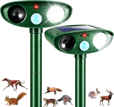 2Pack Sonic Fortress Pro Deer Repellent Devices Squirrel Raccoon Rabbit Fox Cat
