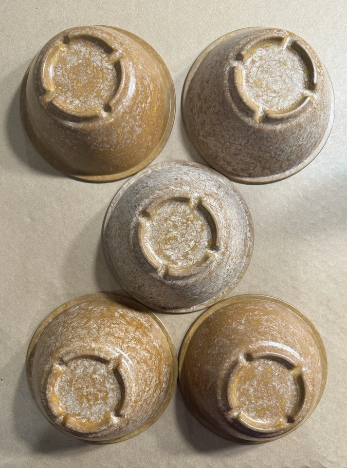 Halsey (5) Cuencos Ejército de Estados Unidos 1956 Melmac Mess Hall Chow Cereal Sopa Cuenco De Colección Foto 4 de 4