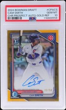 2024 Bowman Draft Cam Smith Chrome Prospect Autograph Gold Refractor