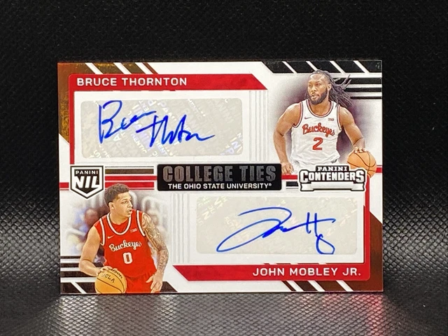 2024-2025 Panini Ohio State Bruce Thornton John Mobley Jr #D /99 Dual Auto SP