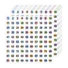 3000Pcs Consecutive Number Stickers, 0.4 inch Small Round Numbered Stickers