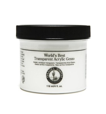 DANIEL SMITH Acrylic Gesso, 4oz Jar 4 Fl Oz (Pack of 1), Transparent 
