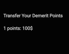 Transfer your demerit point