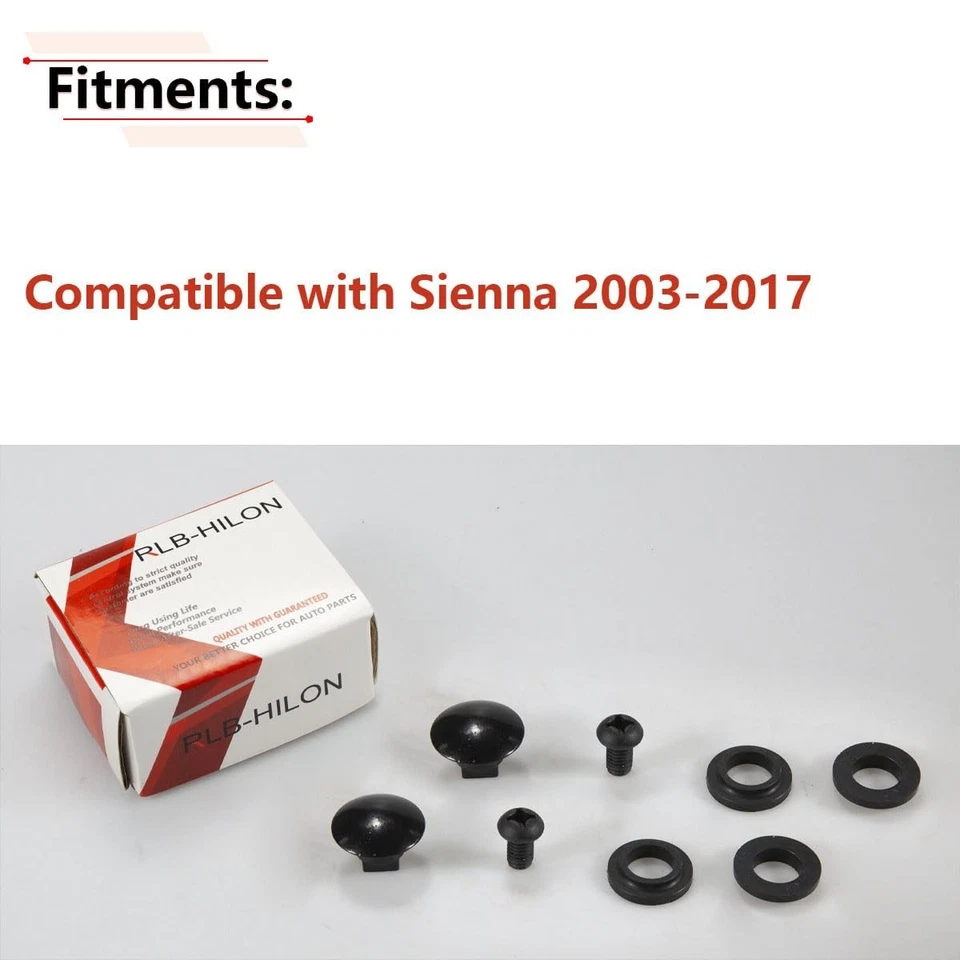 2PCS Rear Window Latch Bolt Nut Screw Compatible with Sienna GSL ASL 2003 – 2017 - Image 2 of 4