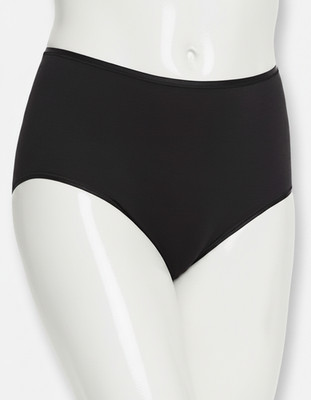 Hanro Women's Black Cotton Seamless Full Brief Panty Size S