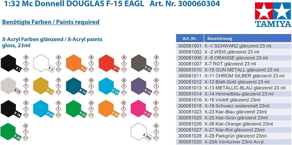 Tamiya 1/32 Aircraft Series No.04 US Air Force McDonnell Douglas F-15C Eagle JP - Image 2 of 4
