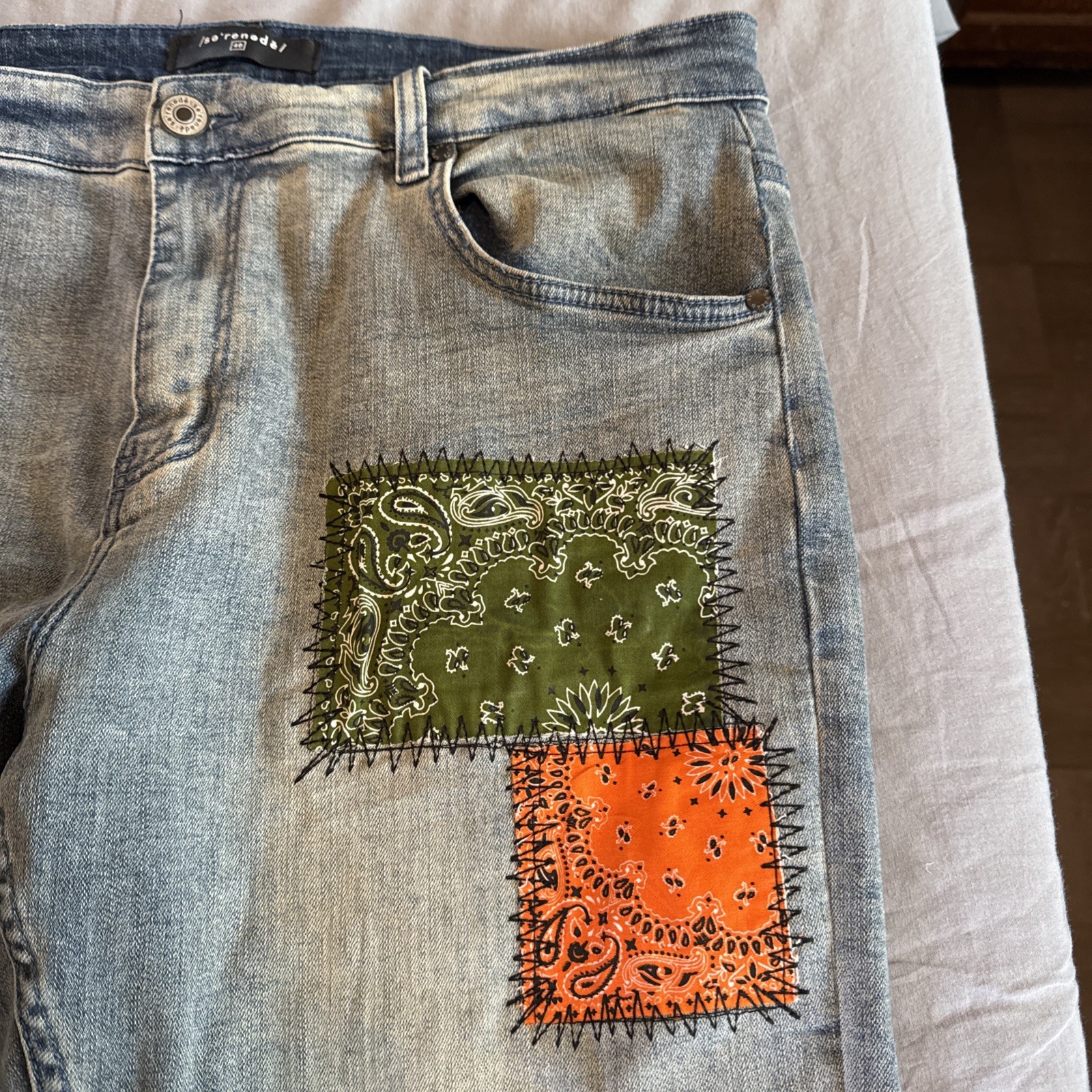 SERENADE COLORFUL PATCHWORK FLEXIBLE SIZE 40 MENS… - image 15