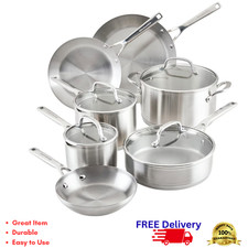 KitchenAid 3-Ply Base Stainless Steel 11-Pc C...