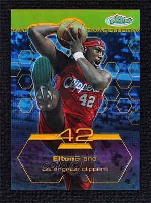 2002-03 Topps Finest Gold Refractor 16/25 Elton Brand #97 e1e