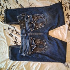 Miss Me Size 28 Skinny Jeans JP60035 Angel Wings Denim Farm Cowgirl