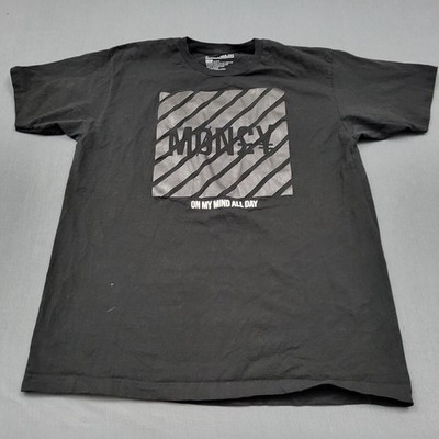 Basic Math Shirt Mens XL Short Sleeve Money On My Mind All Day Pullover Black