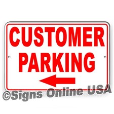 Customer Parking Arrow Left Metal Sign Or Decal 6 SIZES business only towed