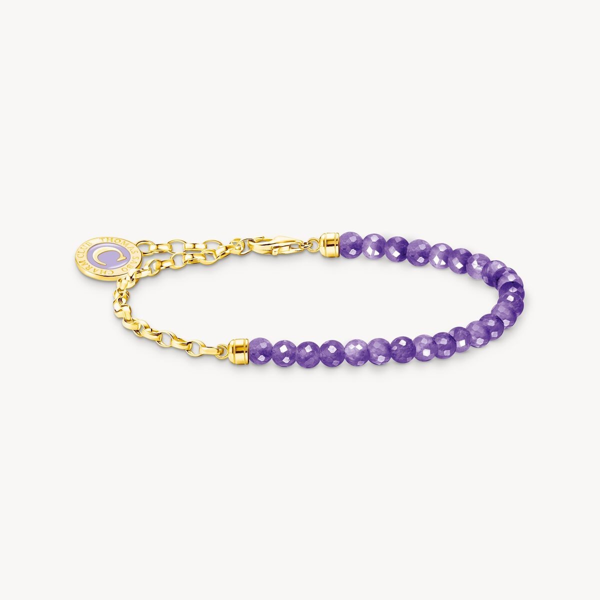 Bracelet Thomas Sabo améthyste plaqué or 13cm : le cadeau précieux pour un moment inoubliable