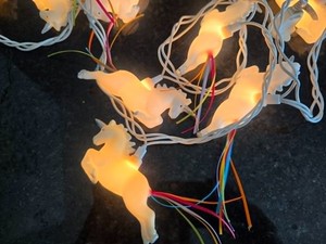 DEI Unicorn String Light, white wire