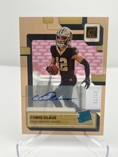 2022 PANINI CLEARLY DONRUSS CHRIS OLAVE RC 03/75 ORANGE RATED ROOKIE AUTO NO. 59