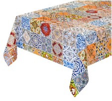 Tovaglia Antimacchia Maioliche Copritavolo Cucina Plastificata Cerata Più Misure