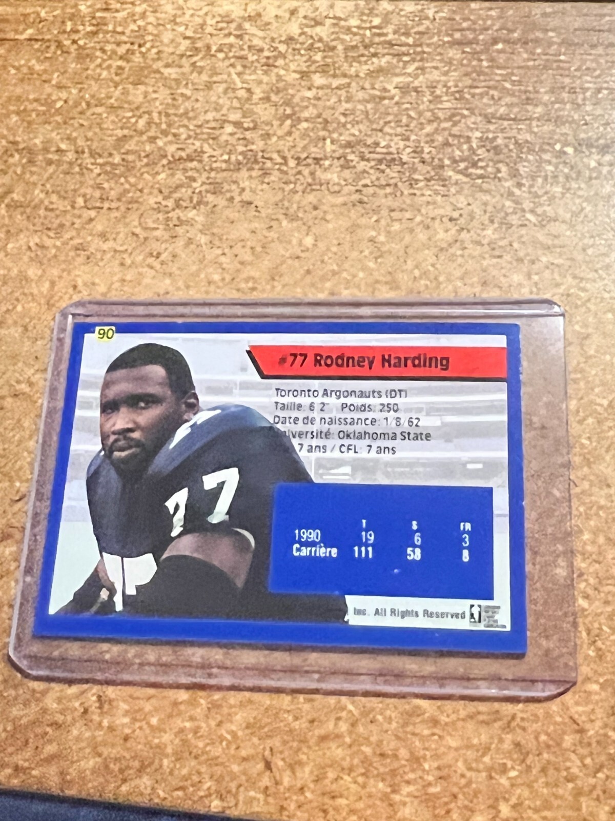 1991 AW Sports CFL Football # 90 Rodney Harding | eBay