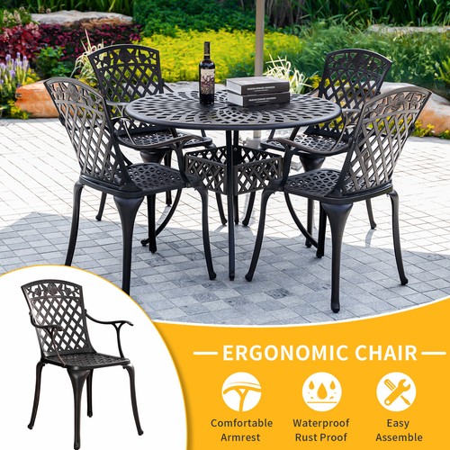 Set da pranzo per patio esterno con foro ombrellone set mobili da giardino - Foto 46 di 79