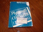 New ListingUsed Oe Chrysler-Plymouth 1973 RoadRunner,Duster,Cuda,36 0,383,440,Service Manual