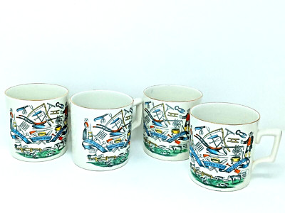Burgess and Leigh Farmers Arms Coffee / Cider Mugs antique 1920s euc Group 3