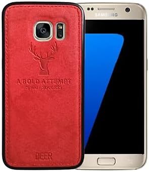 Compatible with Samsung Galaxy S7 Soft Texture Deer Pattern Embossed Fabric Clot