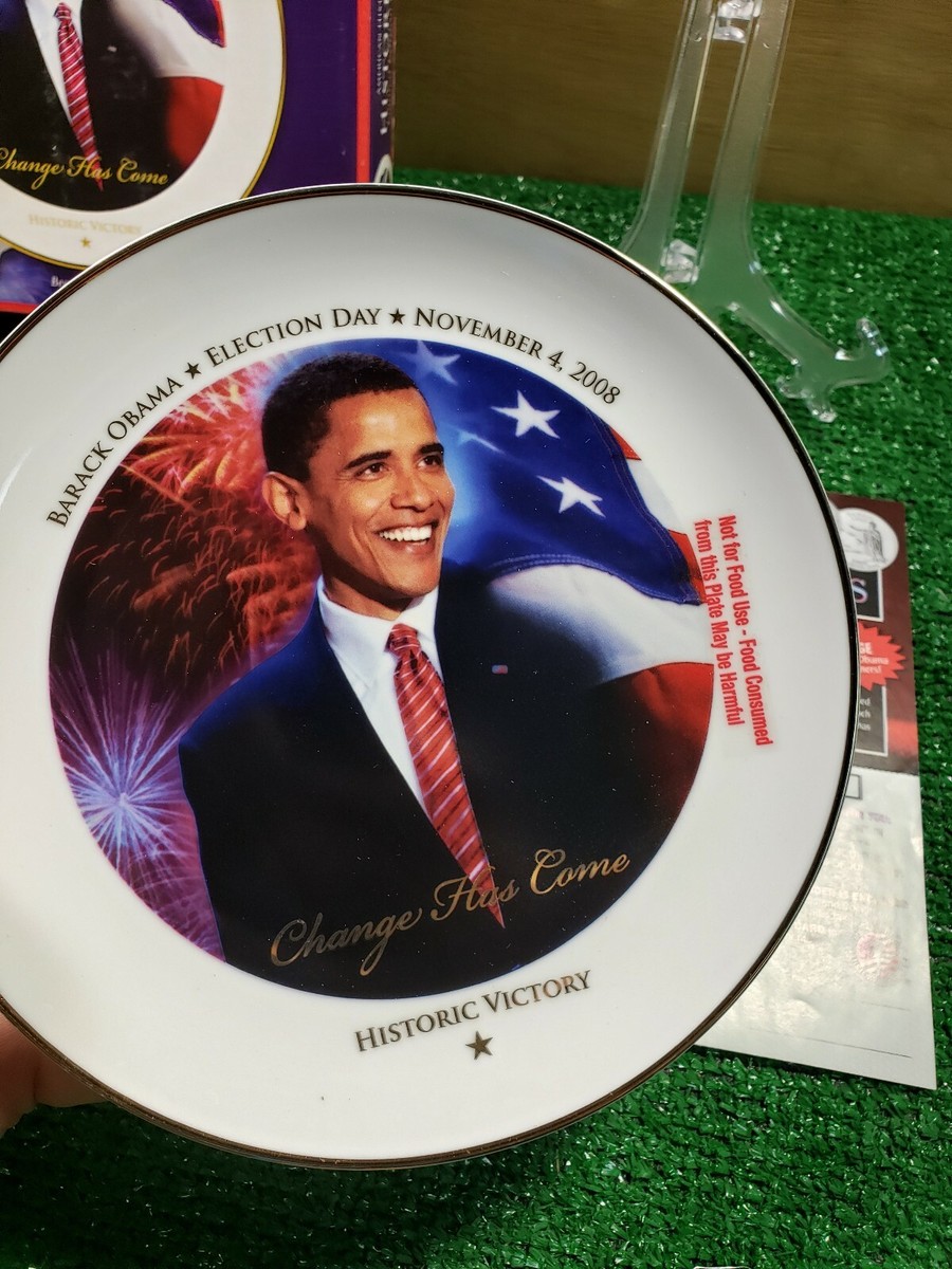記念グッズ Historic Victory Collectable Plate obama Barack
