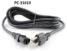 10ft AC Power 16 Gauge IEC C13 to NEMA5-15p 3-Conductor PC Power Cable / Cord
