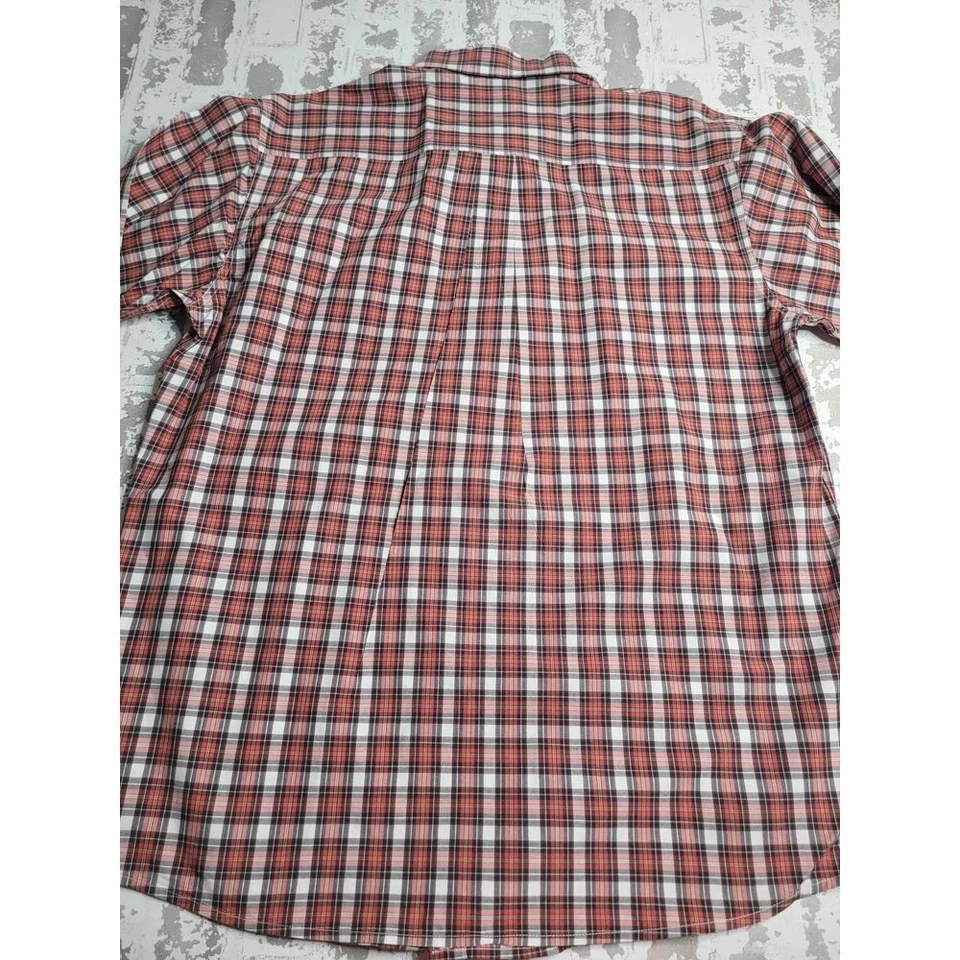 Camisa masculina xadrez laranja com botões Cinch LS caubói ocidental - Imagem 2 de 4