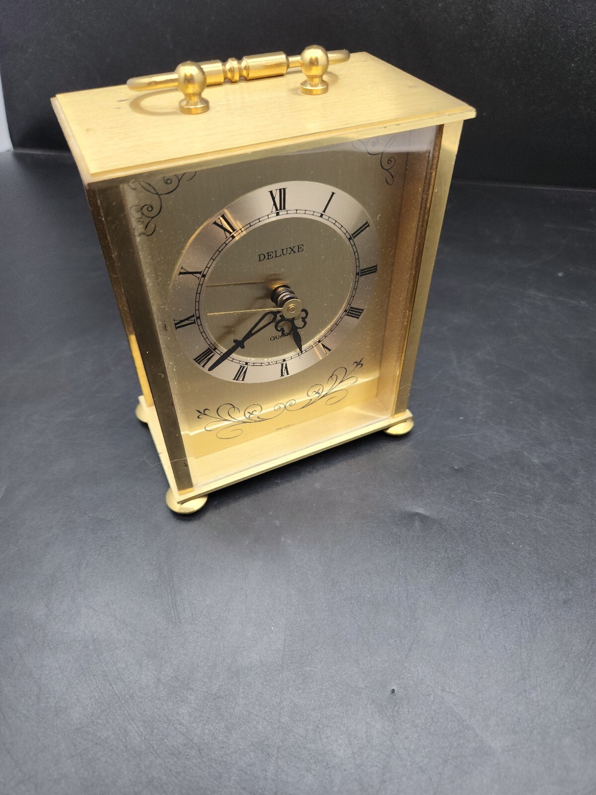 Vintage Brass quartz carriage Clock. Made in Germany Deluxe eBay