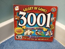 NEW PC CD-Rom Galaxy of Games 3001 Exciting Games arcade casino puzzle card wrd