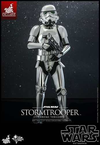 Figura exclusiva Hot Toys Star Wars Stormtrooper versión cromada escala 1/6 12 - Imagen 6 de 12