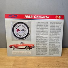 1958 Corvette Willabee Ward Embroidered Patch Collector Data Sheet 1958 Corvette Willabee Ward Embroidered Patch Collector Data Sheet