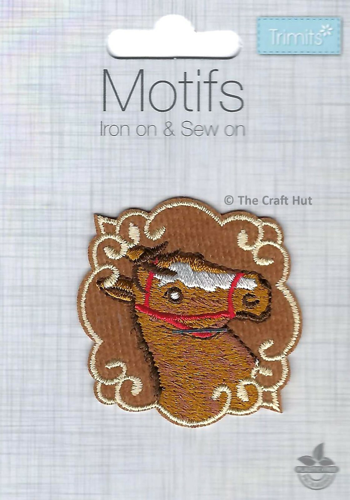 Iron On or Sew On Motif Trimits Patch Horse Emblem 5cm CFM2\008 New