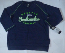 NEW NFL Seattle Seahawks Football L/S T Shirt Girls Youth M 10 12 NEW NWT