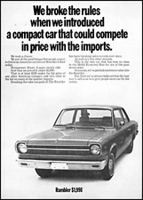 1969 Rambler compact car American motors automobile vintage photo Print Ad ads21