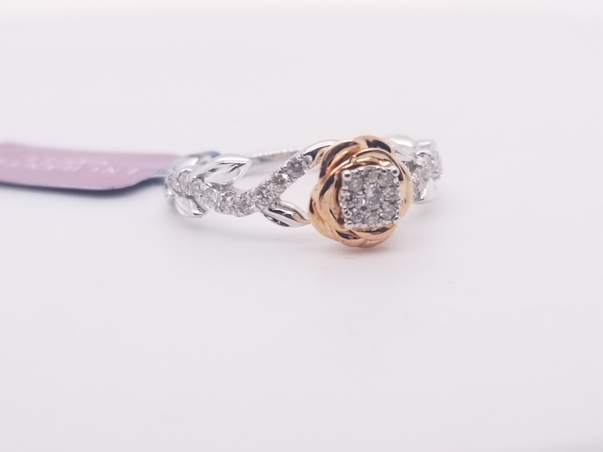 【美品】ベル　エンチャンテッド Enchanted Disney Fine Jewelry 14K White Gold and Rose Gold 1