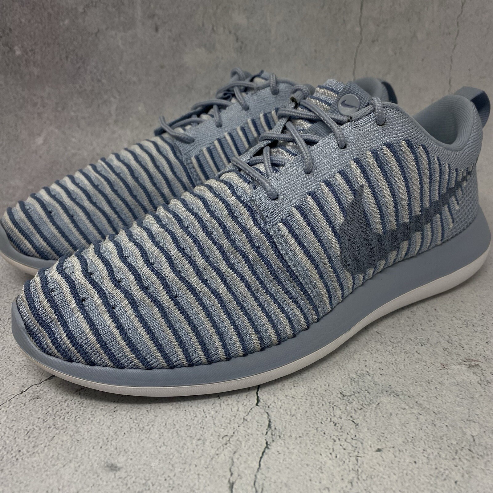Nike Flyknit Roshe 2 Blue Running Athletic Sneakers Shoes Womens Sz 9 M
