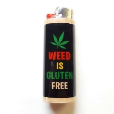 Weed is Gluten Free Lighter Case Holder Sleeve Cover Fits Bic Lighters