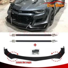 For Chevrolet Camaro SS 1LE ZL1 Front Bumper Lip Splitter Spoiler & Strut Rods