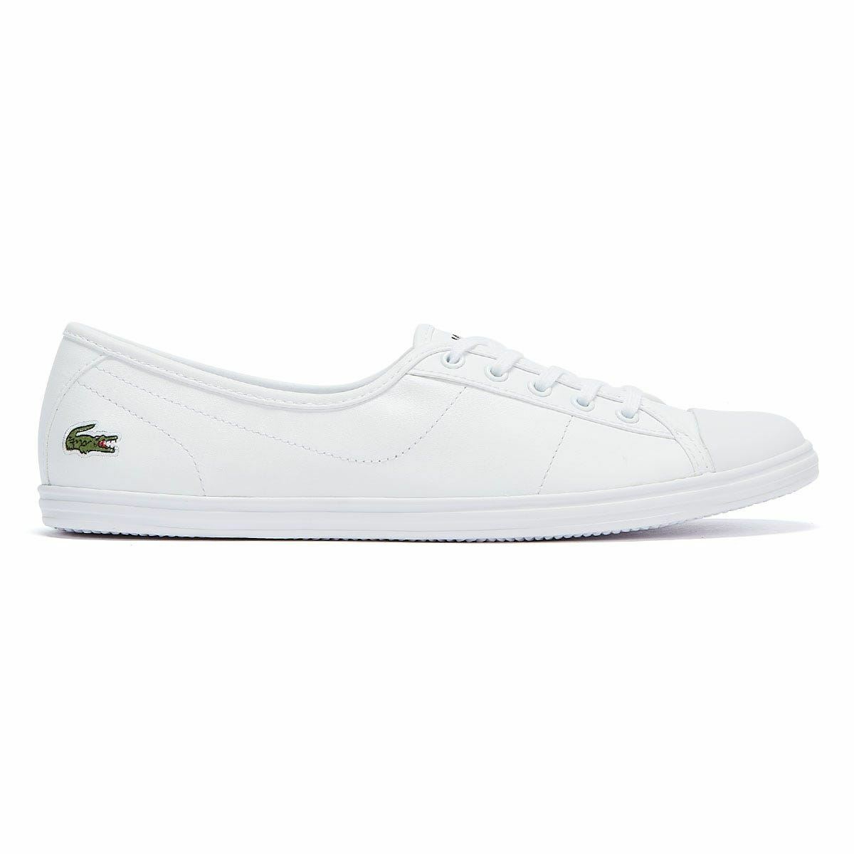 Lacoste Ziane Bl 1 White Leather Womens Trainers, 3 UK
