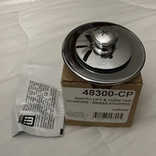 WATCO 48300-CP Drain Stopper,Dia. 2-7/8",Brass ,Chrome