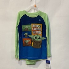 Star Wars The Force Is Strong Baby Yoda Youth 2 Piece Pajamas 6/7 Wonder Nation